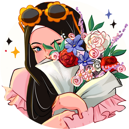 Woman in Modern Hijabi Fashion Posing with a Bouquet
