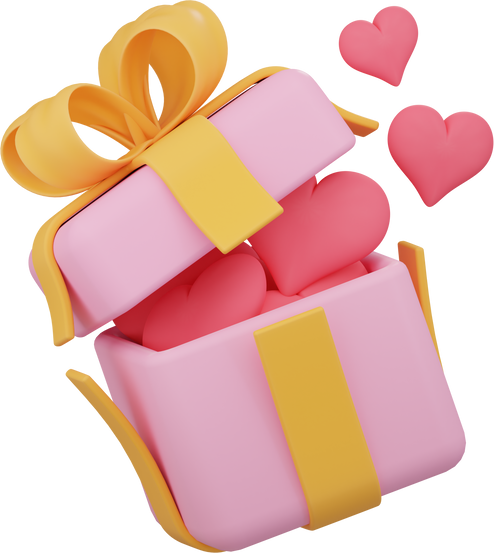 Box Love 3D Illustration