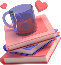 3D Books and Tea