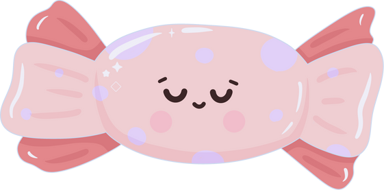 Cute pink candy